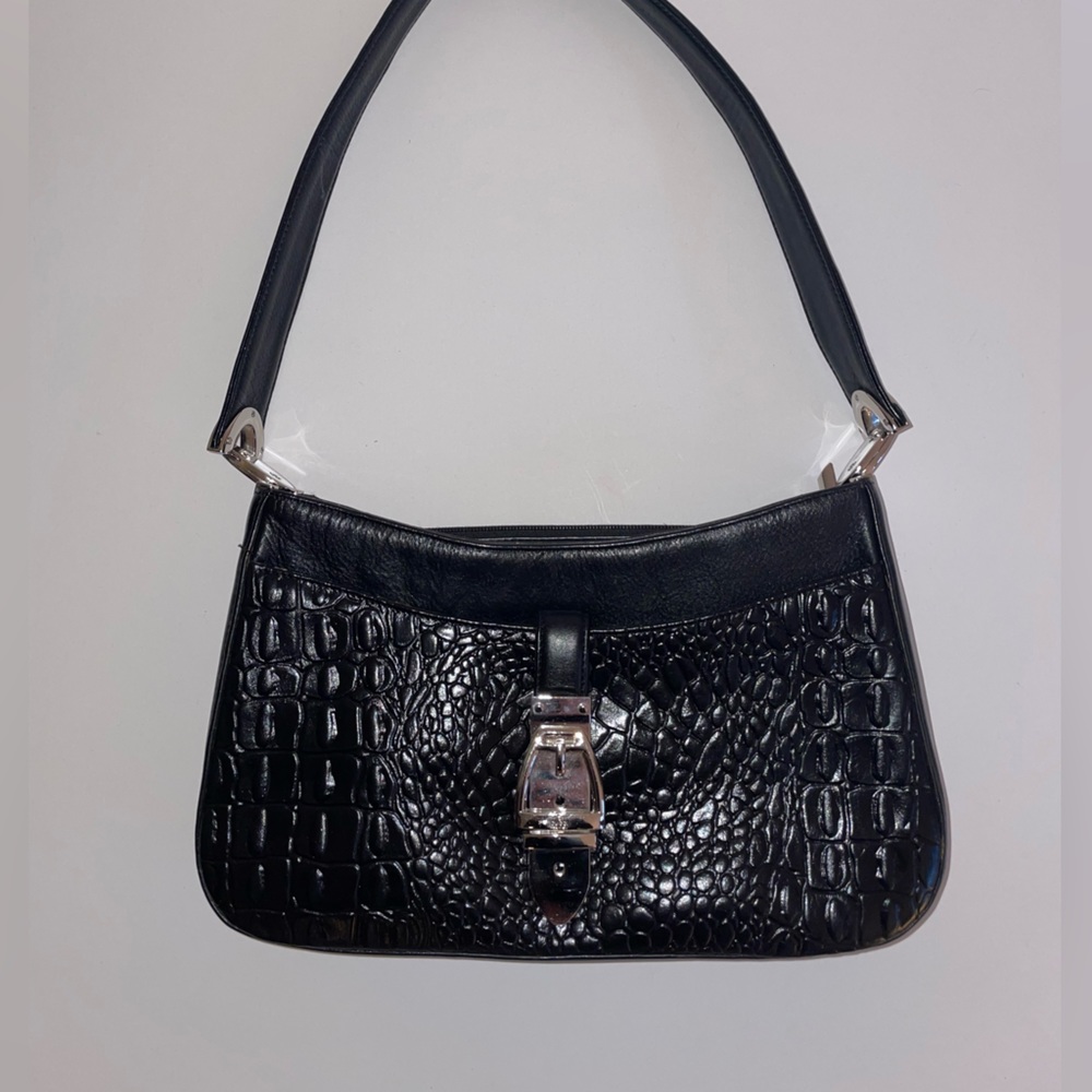 Gucci black patent shoulder bag